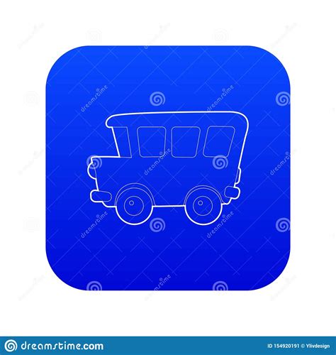 Vector Azul Del Icono Del Autob S Escolar Ilustraci N Del Vector