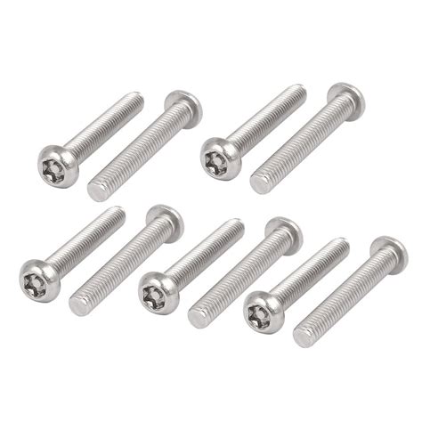 Uxcell M6x40mm 304 Stainless Steel Button Head Torx Security Tamper Proof Screws 10pcs Amazon