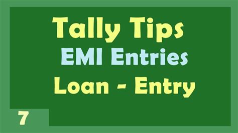 Tally Tips Purchase Emi Loan Entry Tally Sales Product Finance