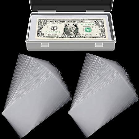 Amazon YASUOA 100 Pieces Clear Paper Money Holder With Storage