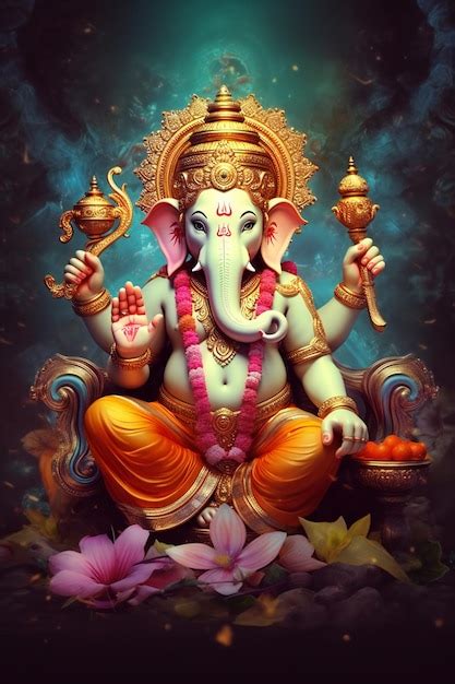 Premium Photo Lord Ganesha Hindu God Artistic Background