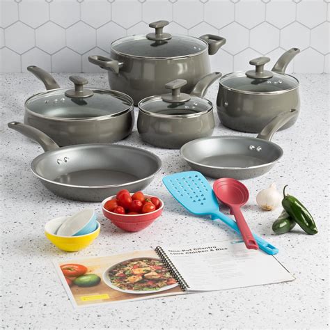 Tasty Non Stick Piece Cookware Set Diamond Reinforced Dishwasher