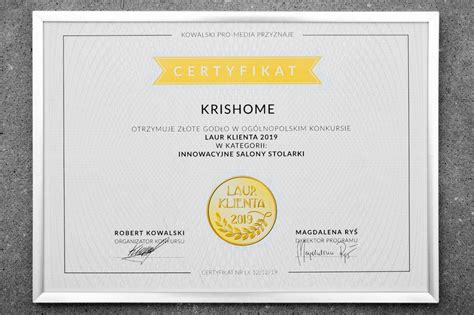 Sie Salon W Krishome Nagrodzona Laurem Klienta