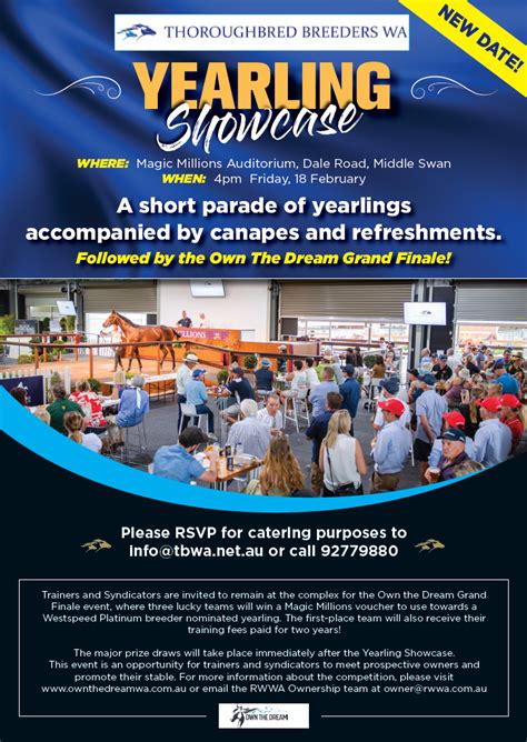 New Date – Yearling Showcase - Western Austalian Racehorse Trainers Association