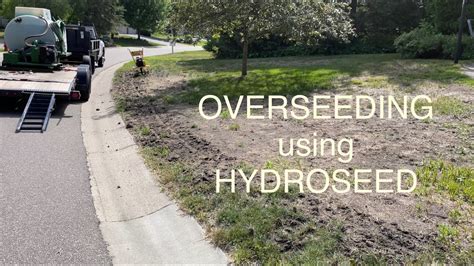 Overseeding With A Hydroseeder Youtube