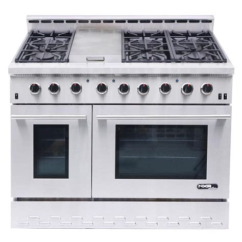 Nxr Entree 48 In 72 Cu Ft Professional Style Liquid Propane Range With Convection Oven In