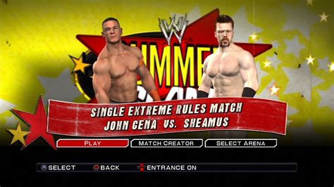 Wwe Smackdown Vs Raw 2011 Ps3 John Cena Vs Sheamus Extreme Rules