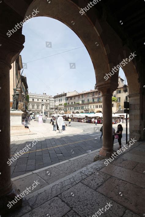 Arcades Casa Dei Mercanti Building Piazza Editorial Stock Photo Stock