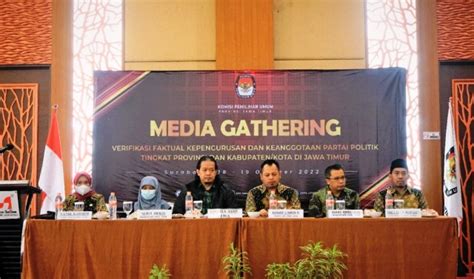 KPU Jatim Jelaskan Tahapan Verifikasi Faktual Parpol Pemilu 2024 Jurnal 3