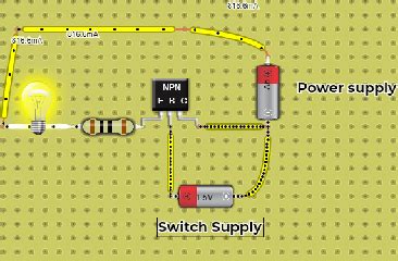 Using Transistor as a switch - Online Circuit Simulator | DCACLab