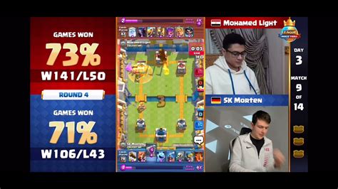 Mohamed Light Vs Morten Clash Royale League Youtube