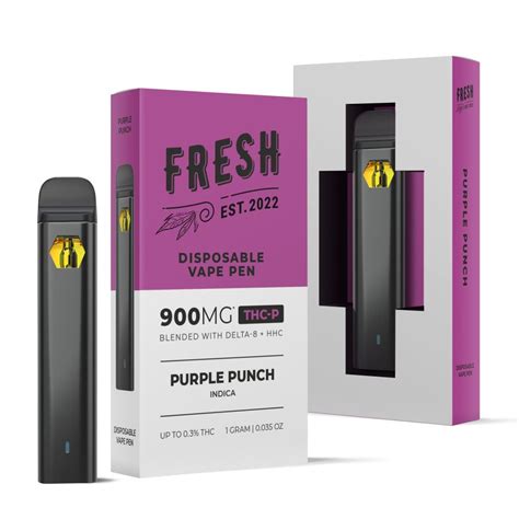 Thcp D8 Hhc Vape Pen 900mg Purple Punch Indica 1ml