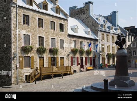 Louis The 14th Statue At Place Royale In Lower Town Area Of Old Quebec