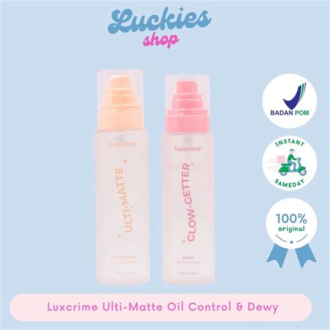 Jual BPOM Luxcrime Ulti Matte Oil Control Glow Getter Dewy Setting Face