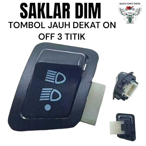 Jual Saklar Dim Hitam Saklar Tombol Jauh Dekat On Off Lampu Titik