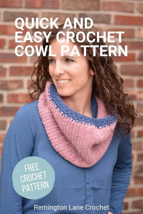 Free Crochet Cowl Pattern Quick And Easy Remington Lane Crochet