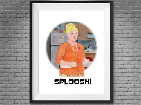 Pam Poovey From Archer SPLOOSH Watercolor Art Poster FREE - Etsy