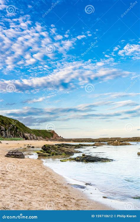 Northumberland Coast At Sunset Stock Photo Image Of Beach