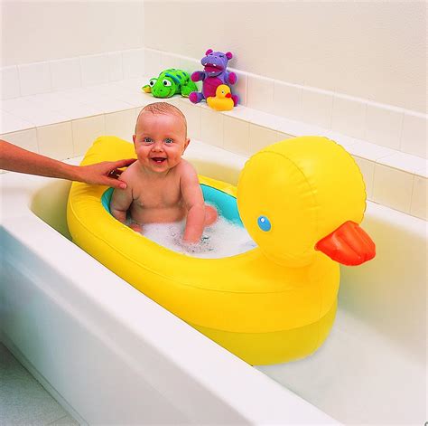 Munchkin Hot Inflatable Duck Tub Fun Baby Bath Toy New | eBay