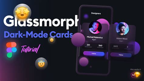 Glassmorphism Dark Mode Cards Ux Ui Design Tutorial In Figma Youtube