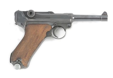 C MAUSER MODEL P 08 S 42 1938 DATE LUGER SEMI AUTOMATIC PISTOL