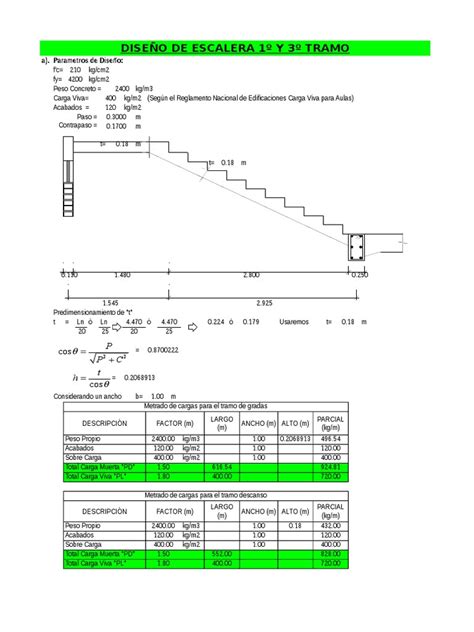 Memoria De Calculo De Las Escaleras Doblar Ciencia De Los Materiales