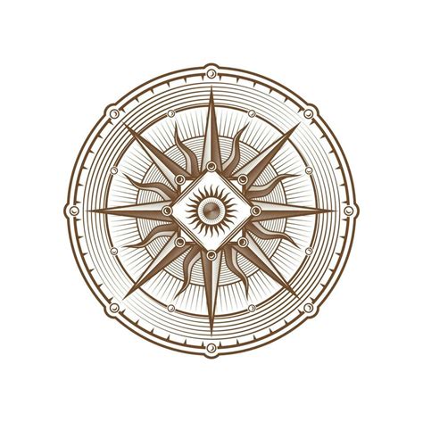 Vintage Compass Wind Rose Medieval Nautical Sign 23518888 Vector Art At Vecteezy