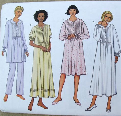 Butterick Women S A Line Nightgown Pattern Size L Xl