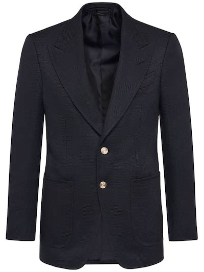 Wool Hopsack Shelton Jacket Tom Ford Men Luisaviaroma