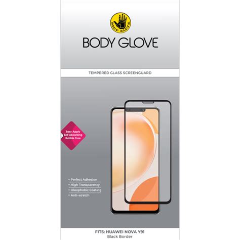 Body Glove Huawei Nova Y Tempered Glass Screenguard Black