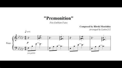 Fire Emblem Fates Premonition Piano Sheet Music Youtube