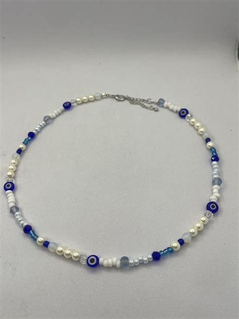 Bright And Stylish This Evil Eye Mismatched Beaded Necklace Is The