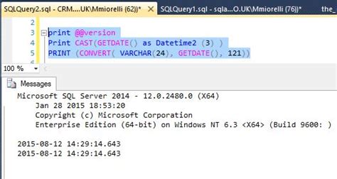 How To Print Getdate In Sql Server With Milliseconds In Time Stack