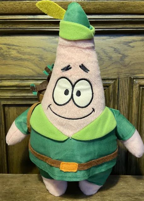 NICKELODEON SPONGEBOB SQUAREPANTS Patrick Robin Hood 13inch Plush 2009