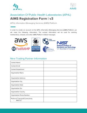 Fillable Online AIMS Registration Formv3 Fax Email Print PdfFiller