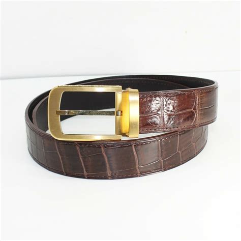 Mens Belt Genuine Crocodile Alligator Skin Leather Belt Handmade W3