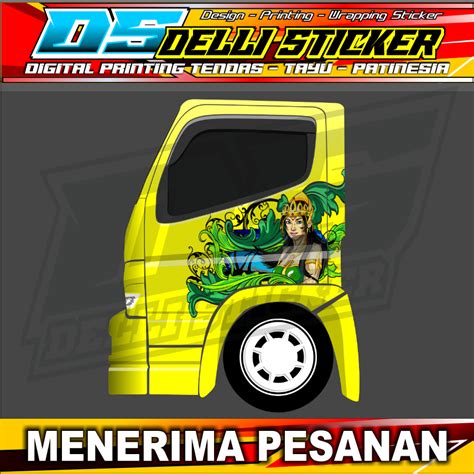 Jual Stiker Decal Variasi Pintu Samping Truk Canter Kanan Kiri