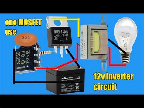 Inverter Circuit Only One Mosfet Useing Ne Ic Use Simply