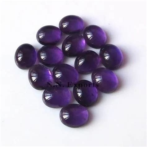 Purple Natural African Amethyst Oval Cabochon Gemstones For Jewellery