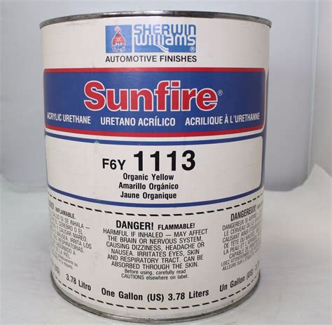 Sherwin Williams Sunfire Paint Mixing Toner F6Y1113 Organic Yellow