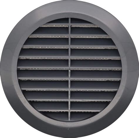 Black Round Air Vent Grille Mm With Flange And Fly Screen Anti