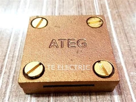 Ateg Square Copper Tape Clamp 25mm X 3mm Copper Test Bond Square Stg253
