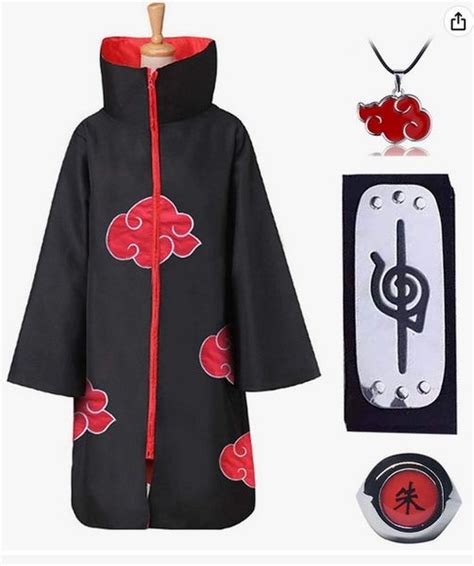 Kostium Akatsuki Itachi Uchiha Peleryna Anime XXL Zestaw Arena Pl