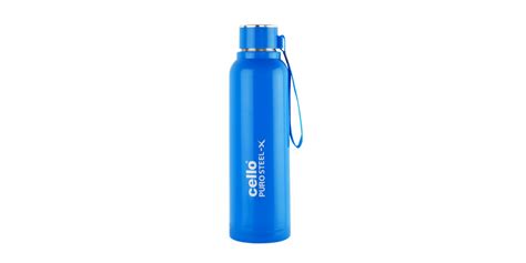 Cello Cel026 Puro Steel X Benz Blue 900ml Insulated Water Bottle O