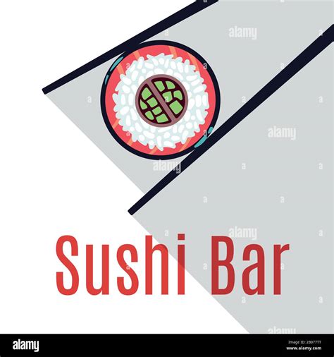 Sushi Bar Food Logo Template Seafood And Fresh Roll Vector