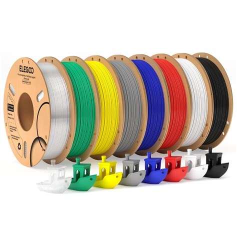 Amazon ELEGOO PLA Filament Bundle 1 75mm 8 Colors 3D Printer