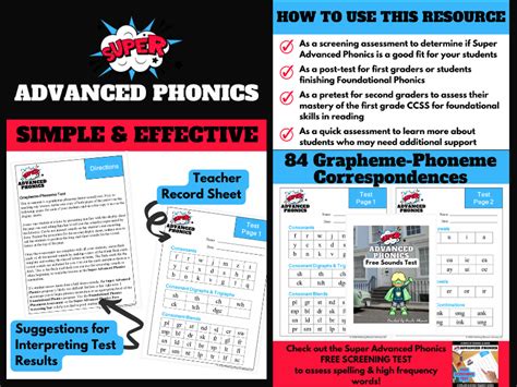 Free Phonics Sounds Test Grapheme Phoneme Correspondences Teaching