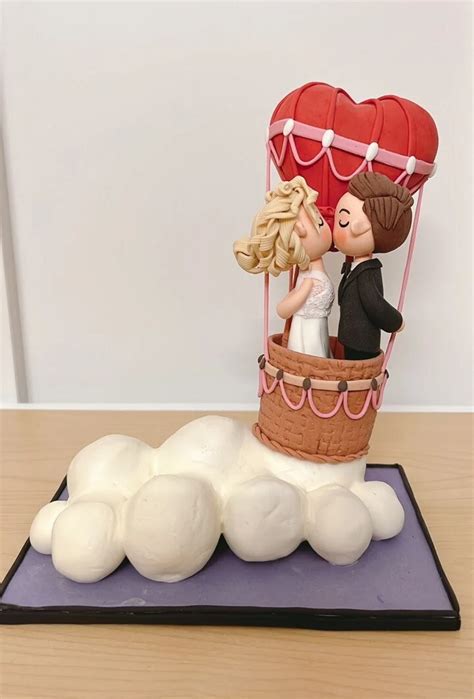 World Cake Topper Hot Air Balloon Wedding Cake Topper Outdoor Theme Wedding Cake Topper