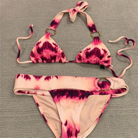 Vix Pink Tie Dye Bikini Set Gem