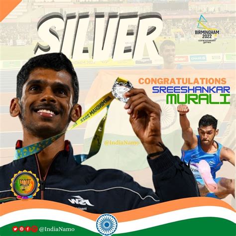 sreeshankar murali won silver medal  longjump  commonwealth games
